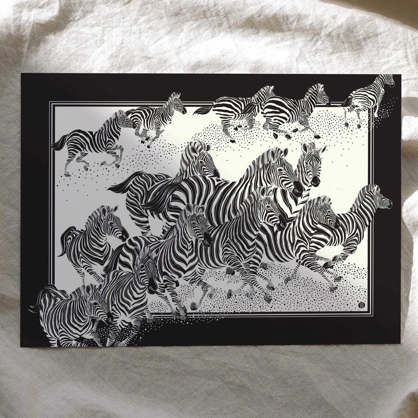 Zebra, "New Beginning" Art Print Postcard Post Cards