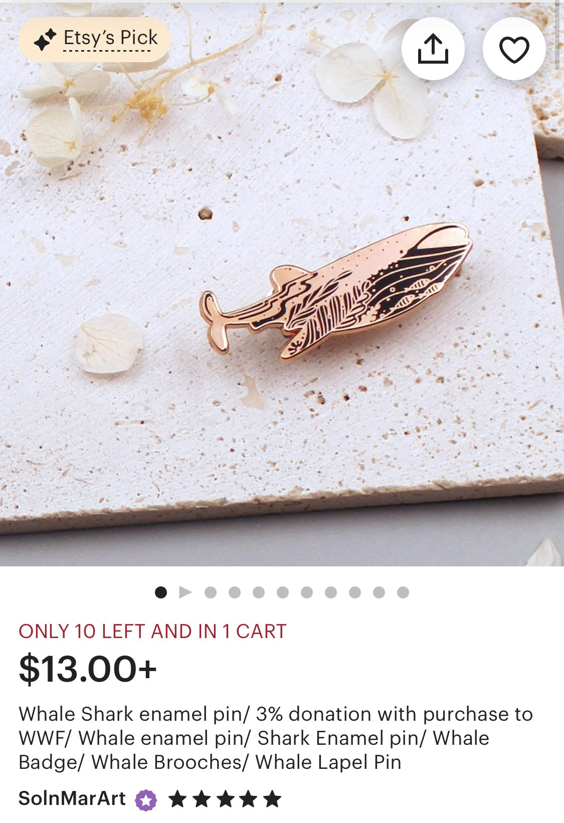 Whale Shark Enamel Pin Brooches & Lapel Pins