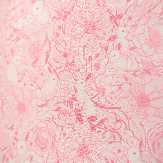 Floral Bunny Canvas Tote Bag