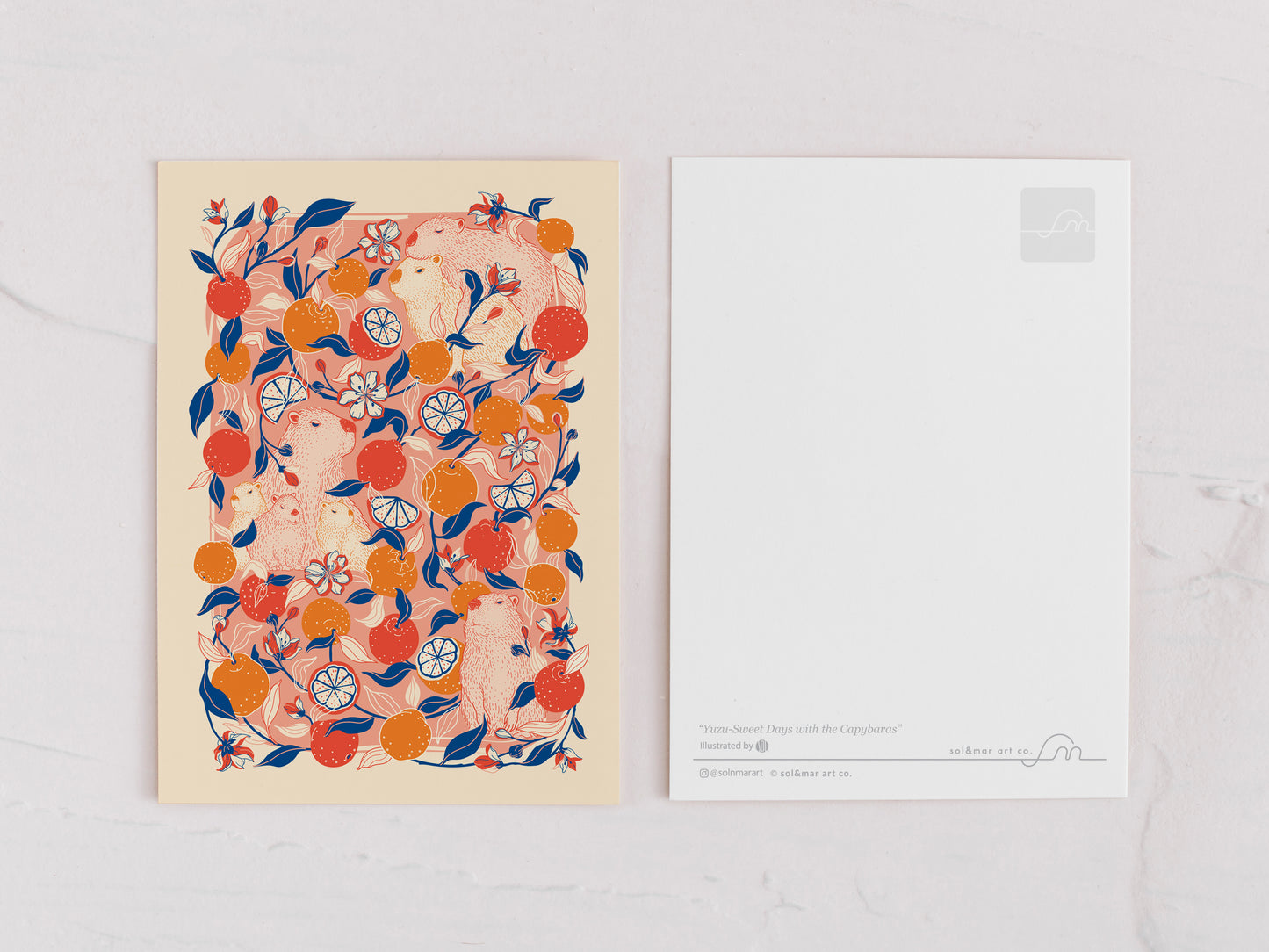 Yuzu-Sweet Days with the Capybaras Art Print