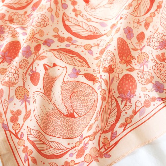 Fox&Berry Bandana Scarf (Blush)