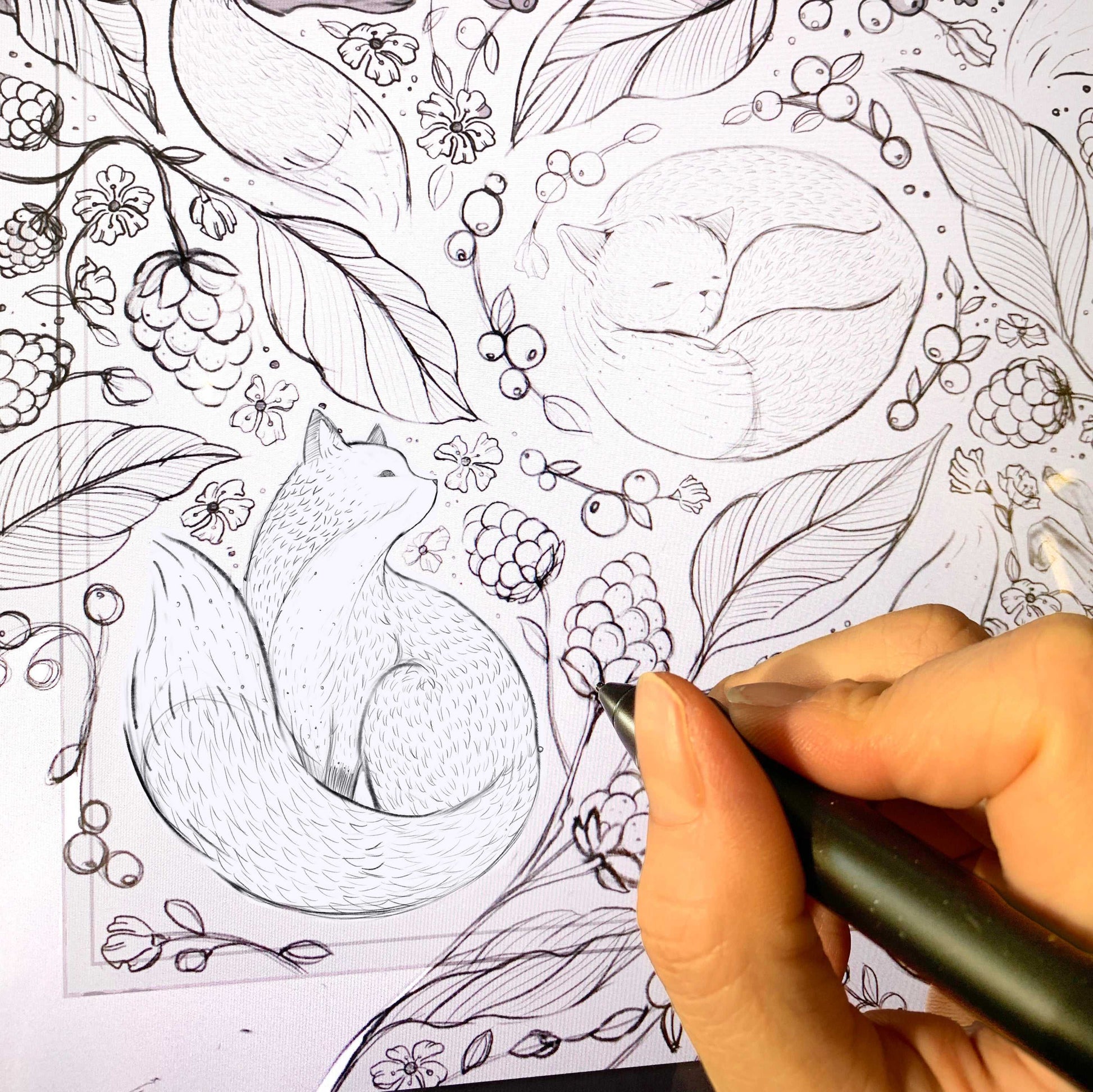 Fox&Berry Tote Bag + Bandana Gift Set (Off-White) (Copy) Tote bag