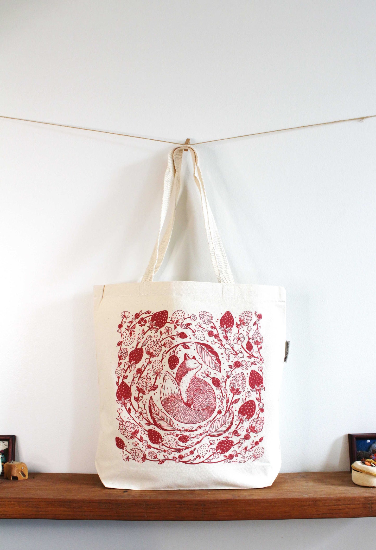 Fox&Berry Tote Bag + Bandana Gift Set (Off-White) (Copy) Tote bag