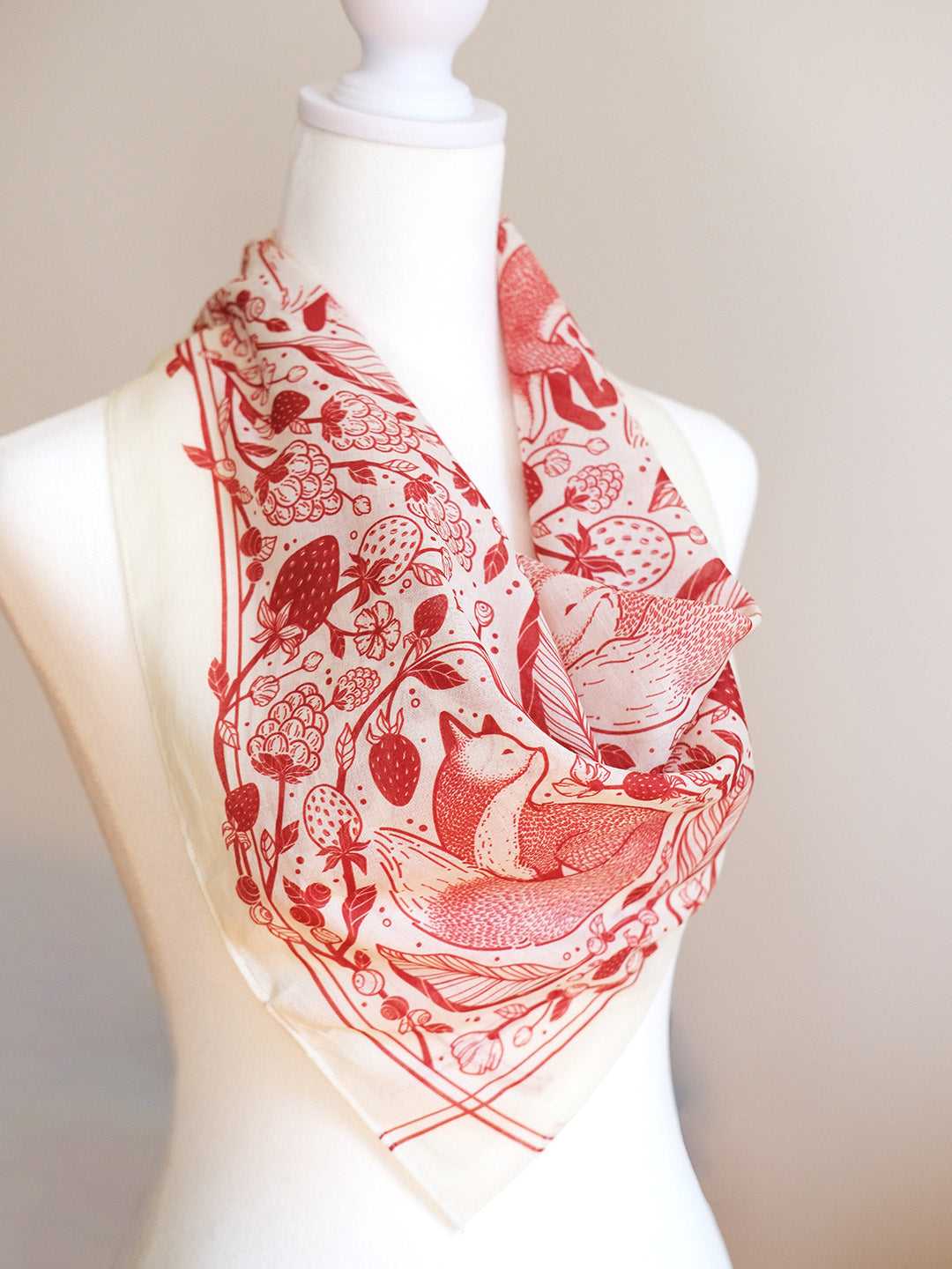 Fox&Berry Tote Bag + Bandana Gift Set (Off-White) (Copy) Tote bag