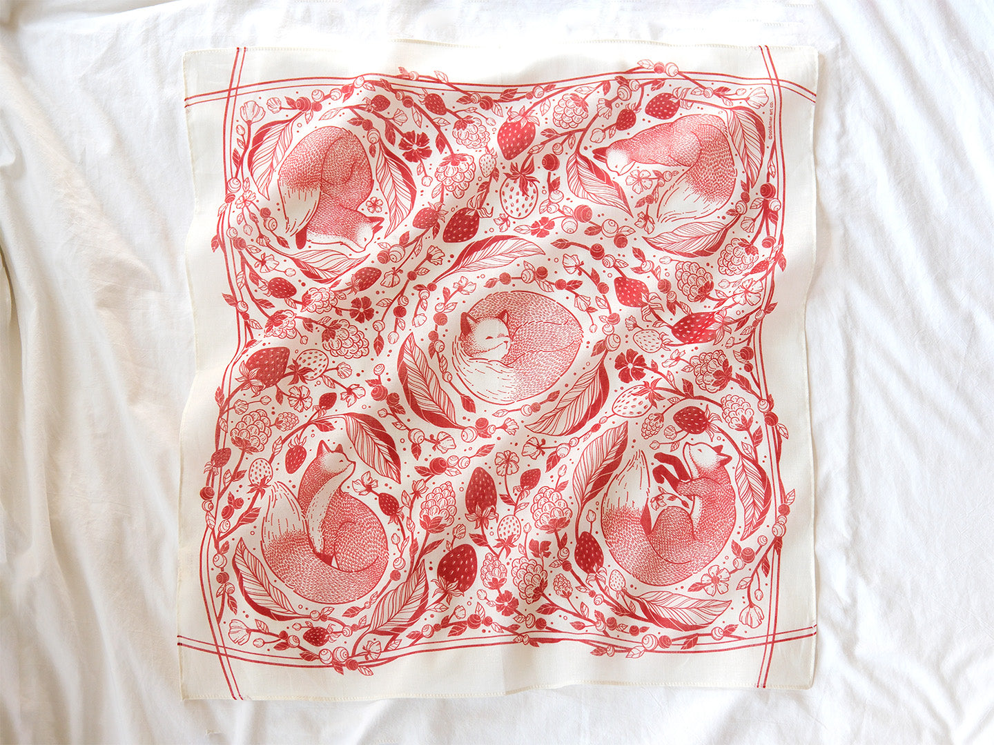 Fox&Berry Bandana Scarf (Offf-White) Bandana Scarf