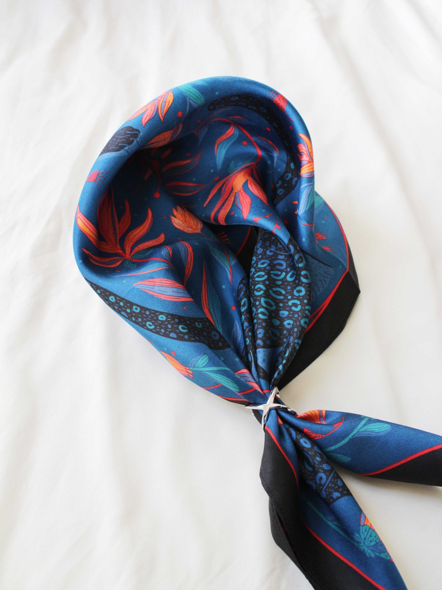 Leopard, and the Sun Silk Twill Scarf Bandana Scarf