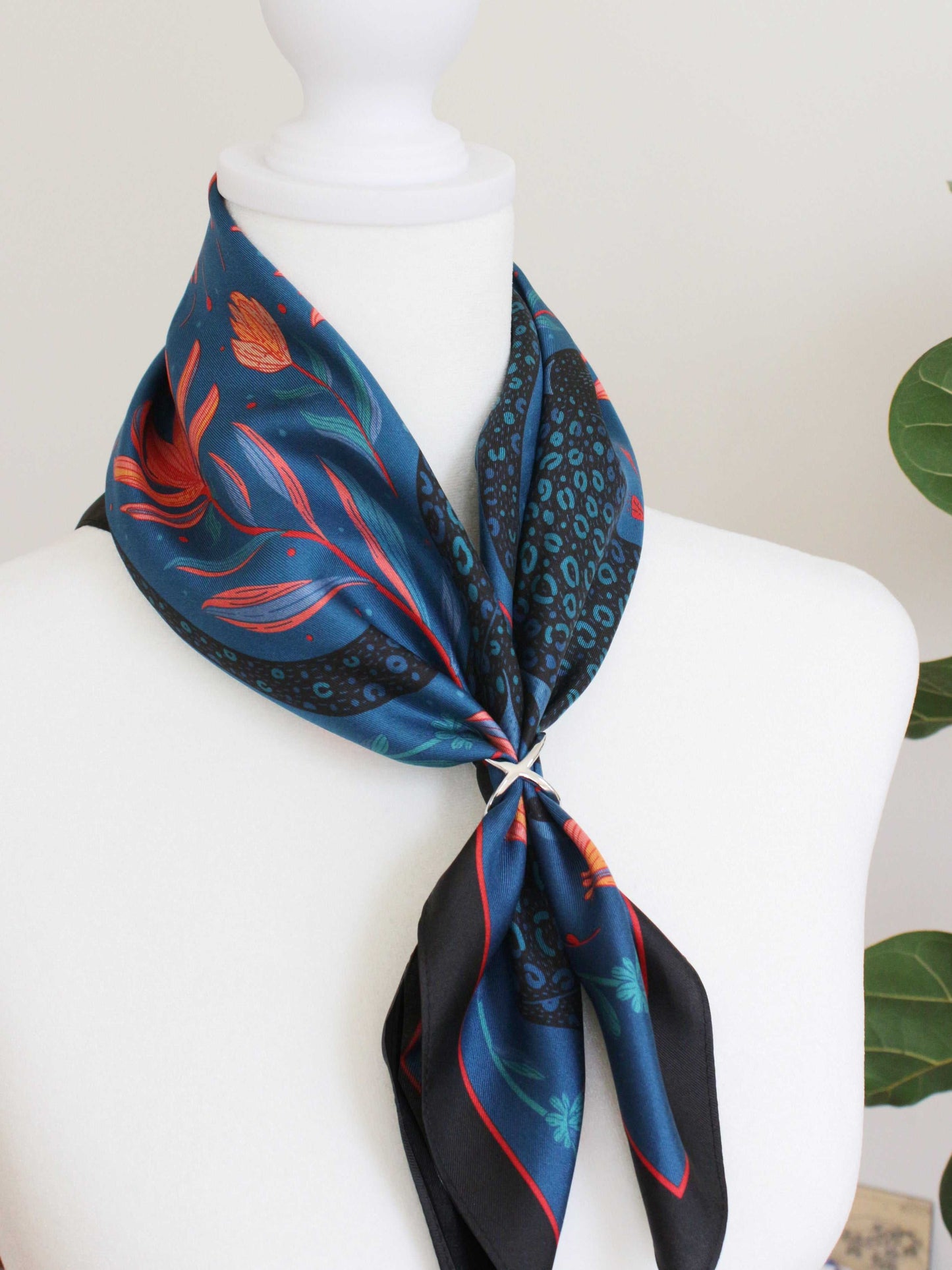 Leopard, and the Sun Silk Twill Scarf Bandana Scarf