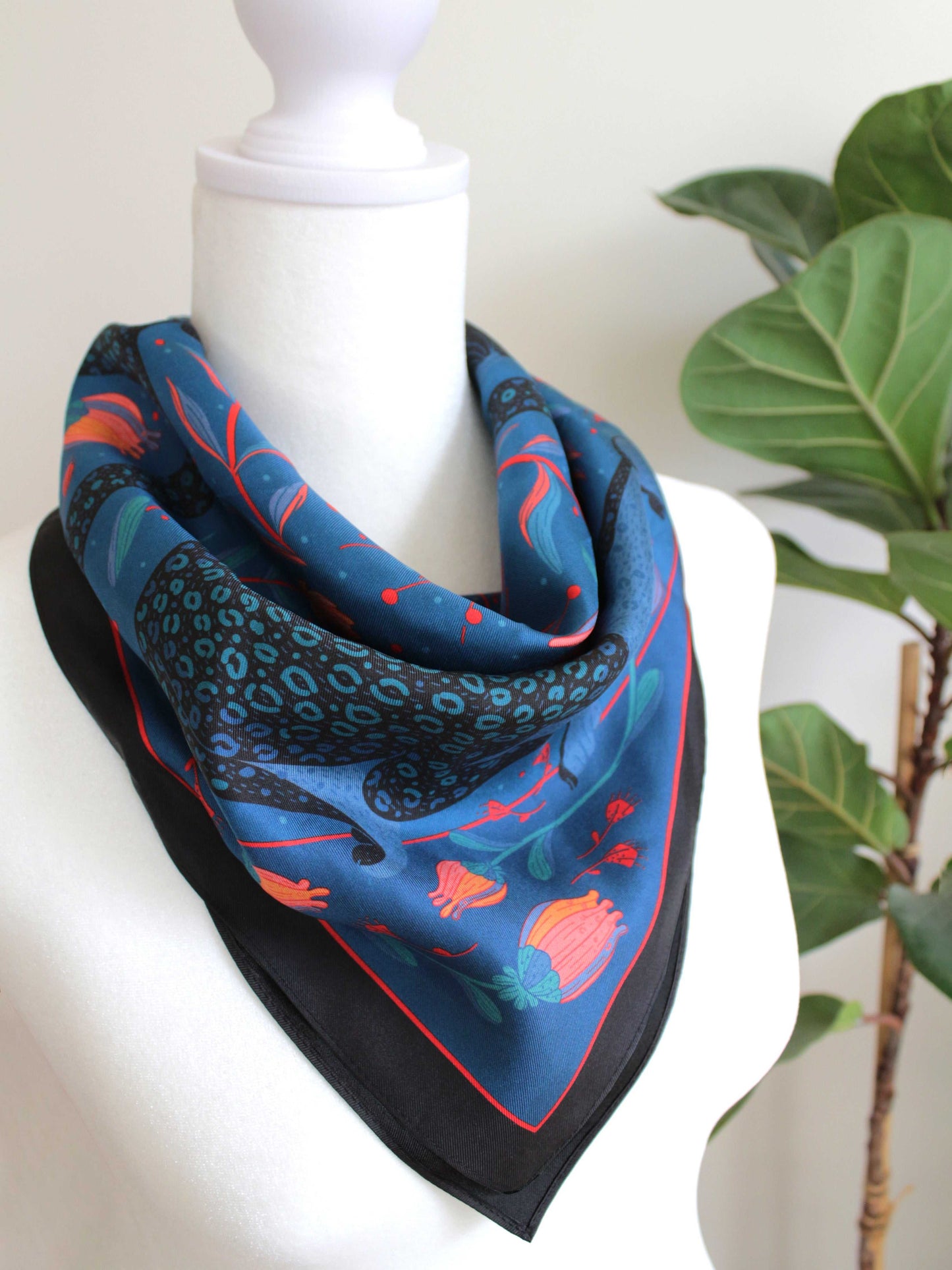 Leopard, and the Sun Silk Twill Scarf Bandana Scarf