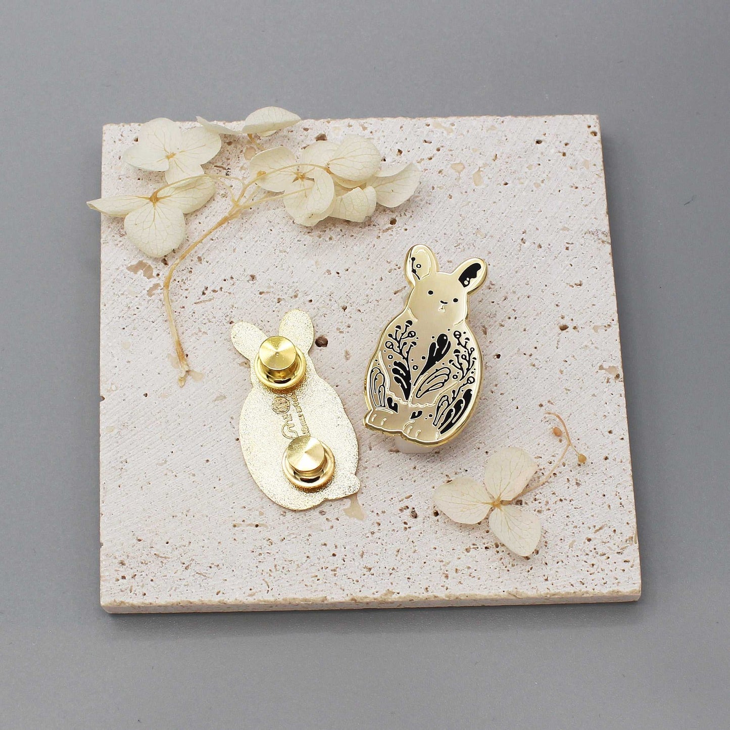 Rabbit Enamel Pin (Pygmy Rabbit) Brooches & Lapel Pins