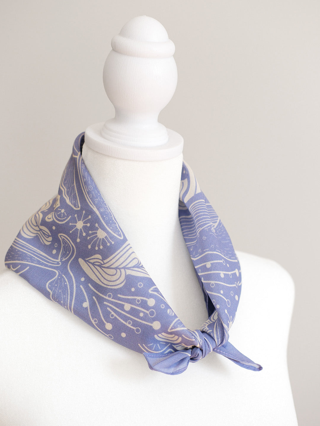 Whale, and the Ocean Bandana Scarf (Violet)