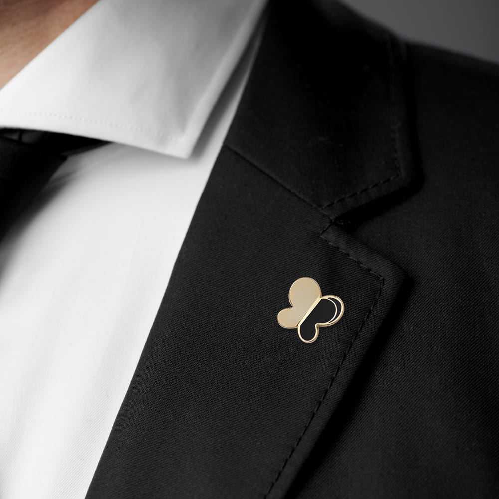 Butterfly Enamel Pin (Black) Brooches & Lapel Pins