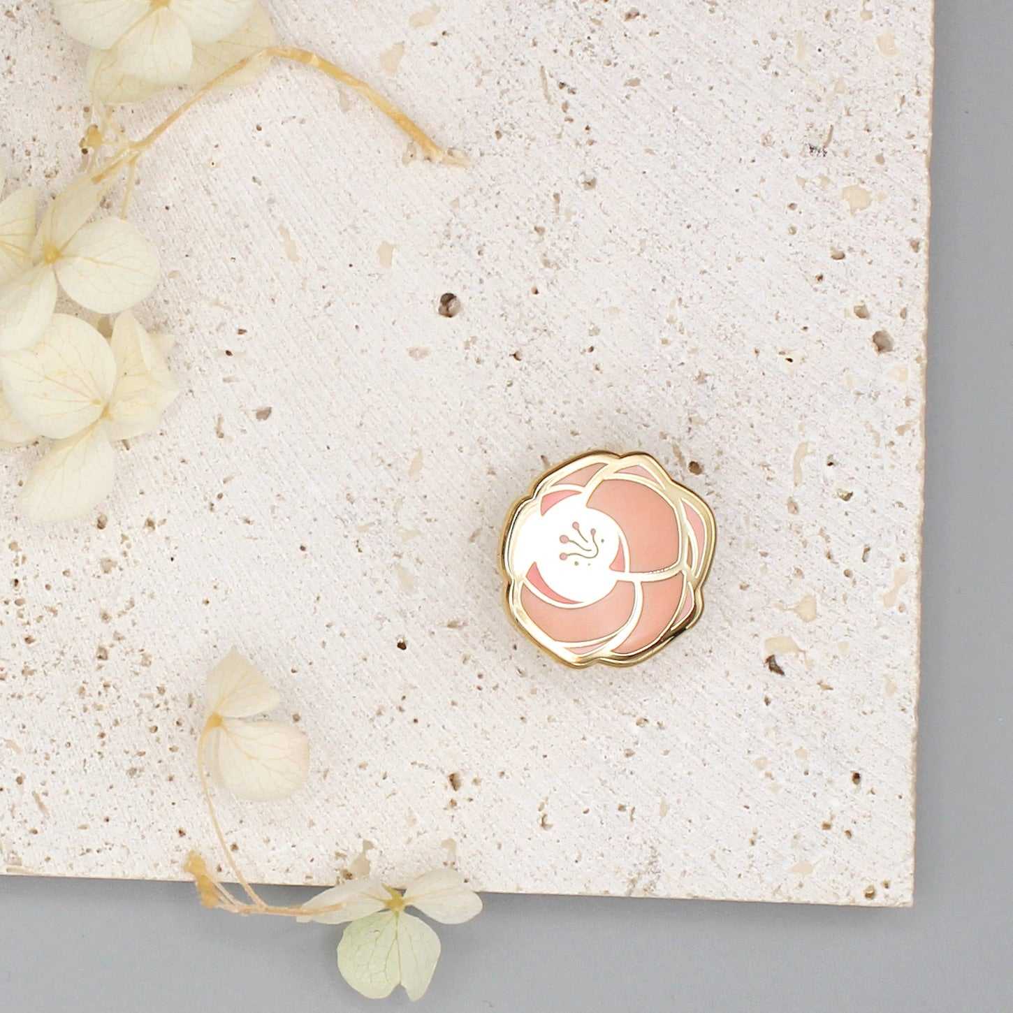 Rose Enamel pin (pink) Brooches & Lapel Pins