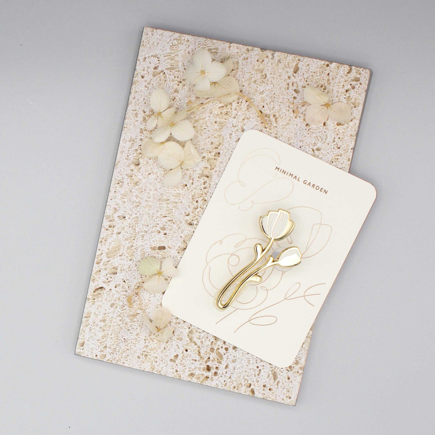 Peony Enamel Pin (off-white) Brooches & Lapel Pins