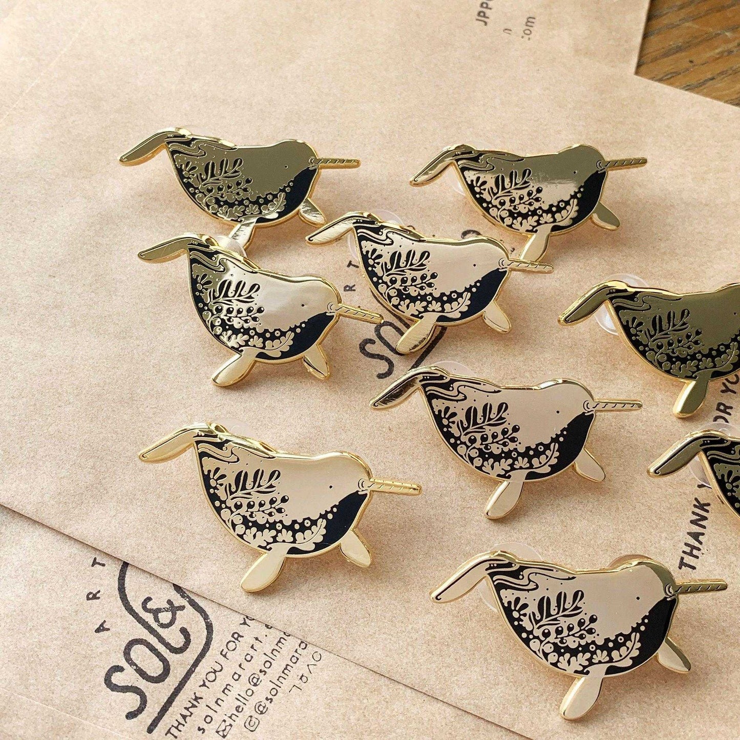 Narwhal Enamel Pin Brooches & Lapel Pins