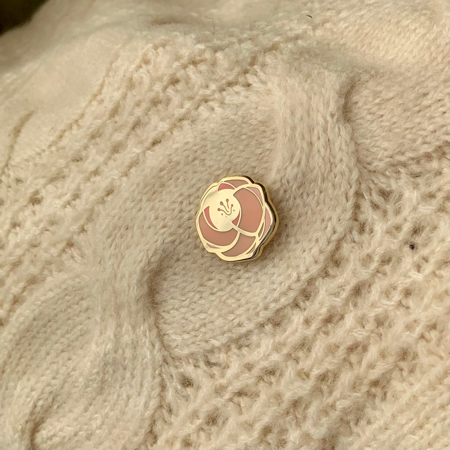 Rose Enamel pin (pink) Brooches & Lapel Pins
