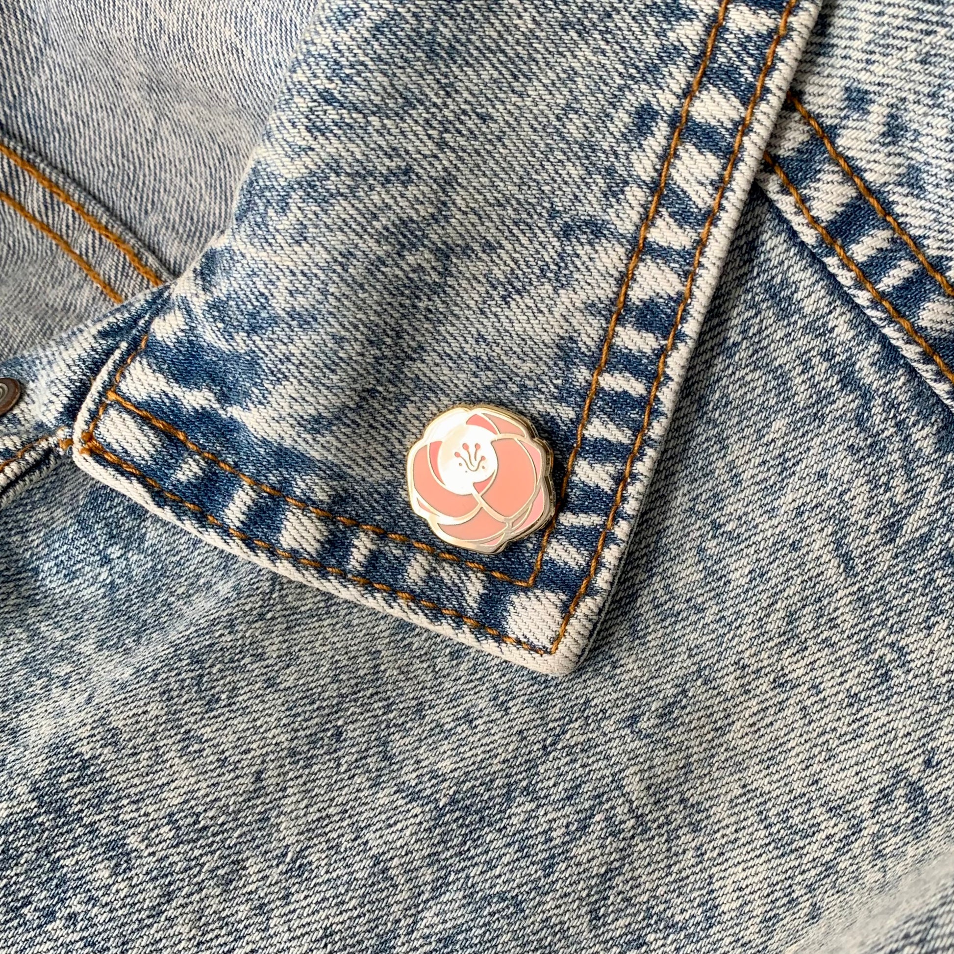 Rose Enamel pin (pink) Brooches & Lapel Pins