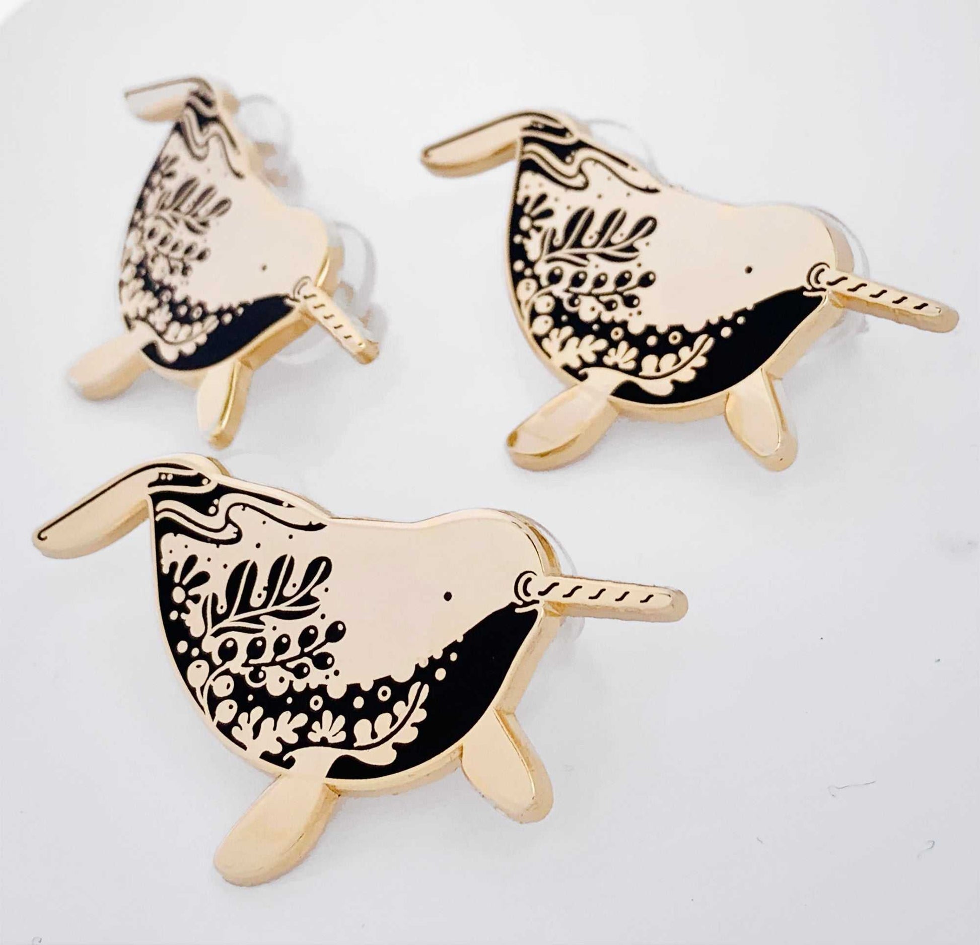 Narwhal Enamel Pin Brooches & Lapel Pins