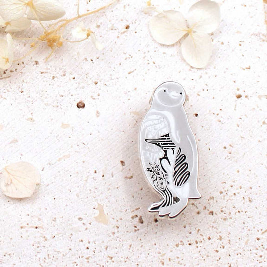 Penguin enamel pin (Galapagos Penguin) Brooches & Lapel Pins