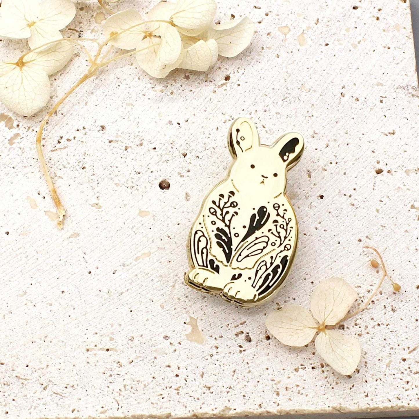 Rabbit Enamel Pin (Pygmy Rabbit) Brooches & Lapel Pins
