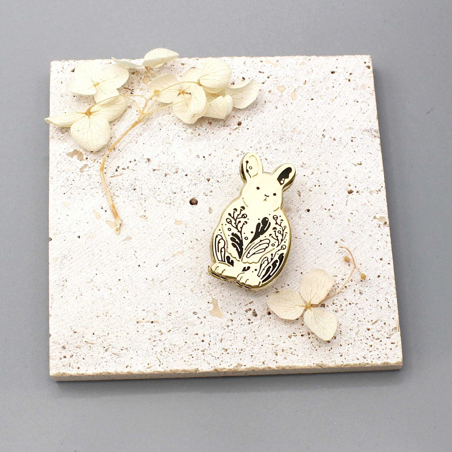 Rabbit Enamel Pin (Pygmy Rabbit) Brooches & Lapel Pins
