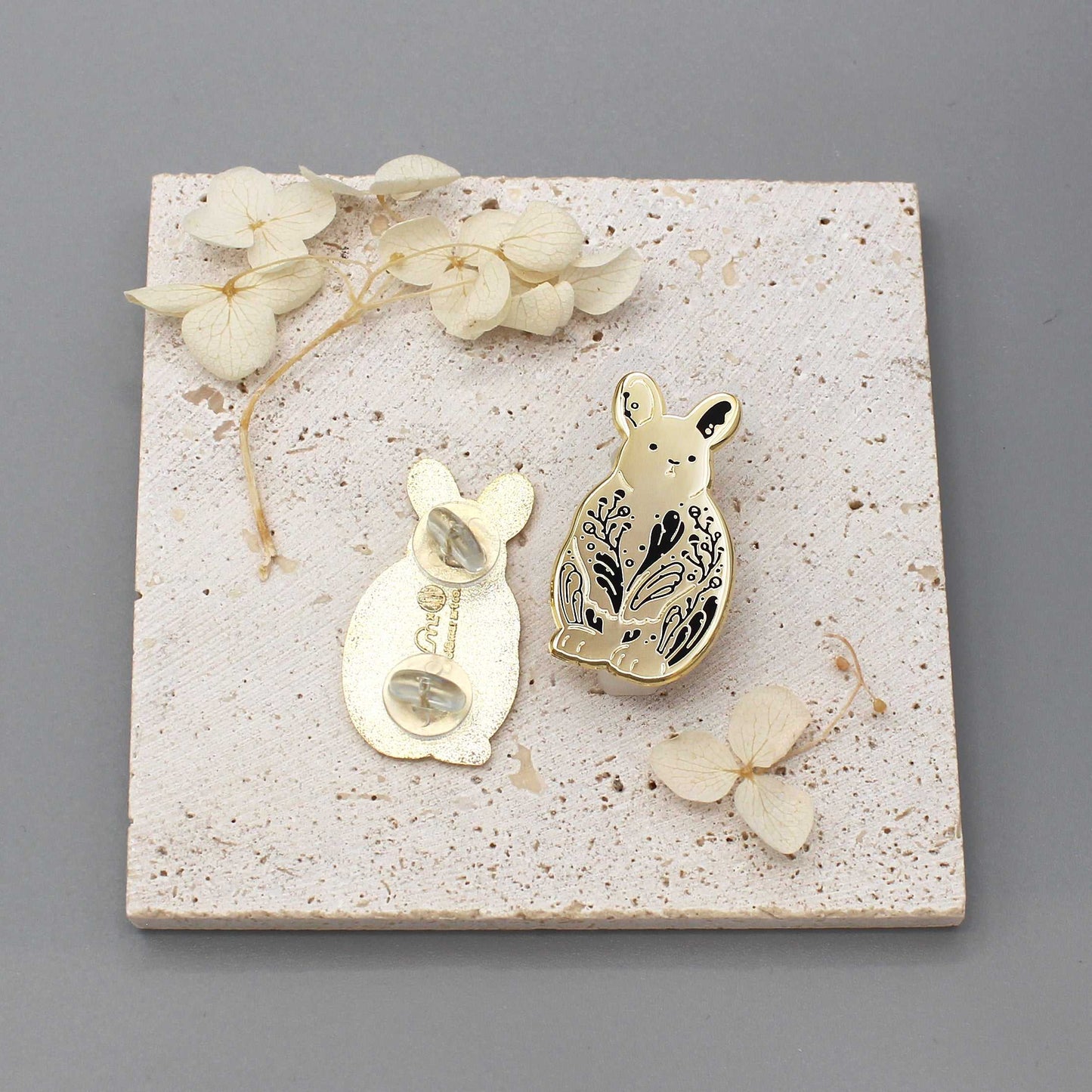 Rabbit Enamel Pin (Pygmy Rabbit) Brooches & Lapel Pins