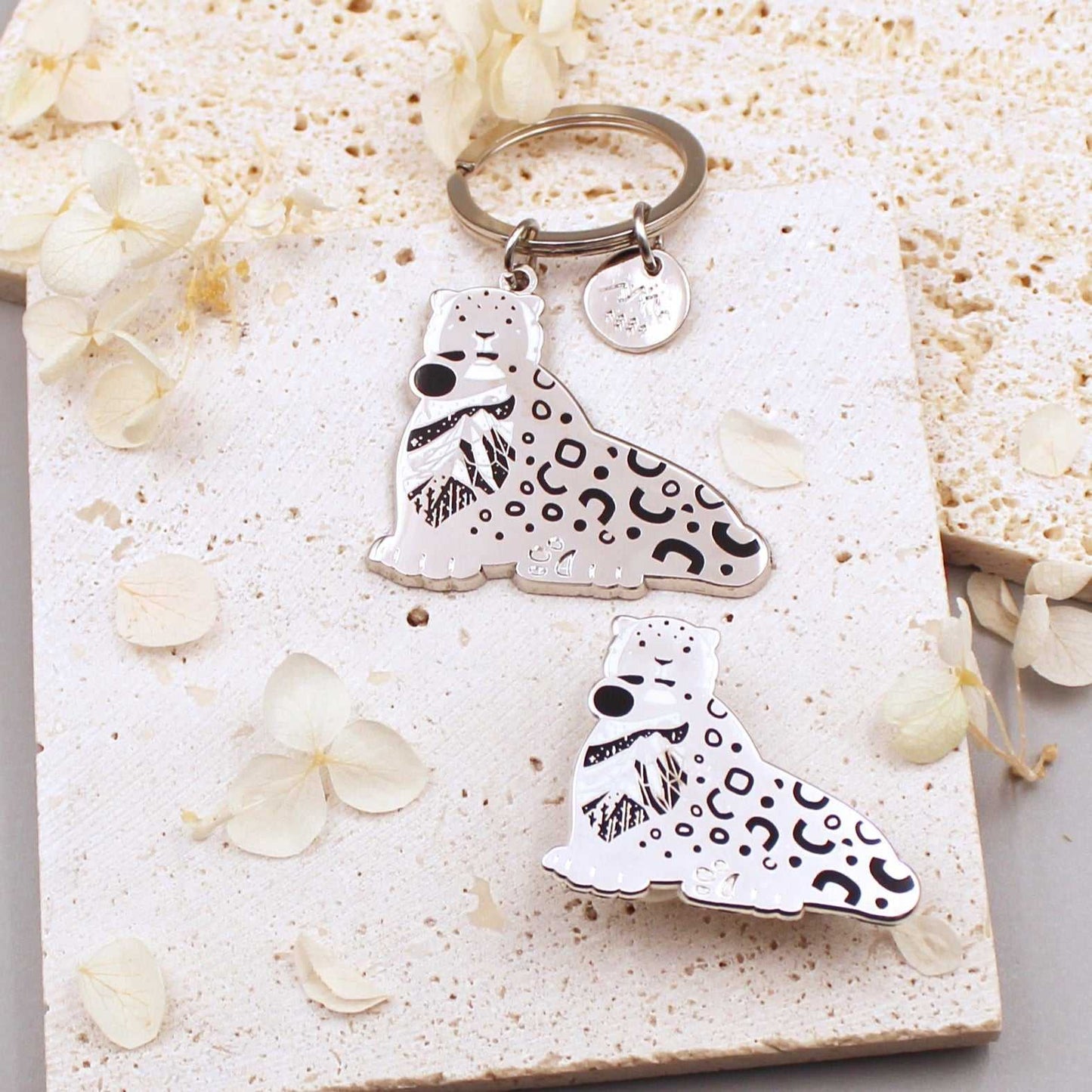 Snow Leopard Enamel Pin Brooches & Lapel Pins