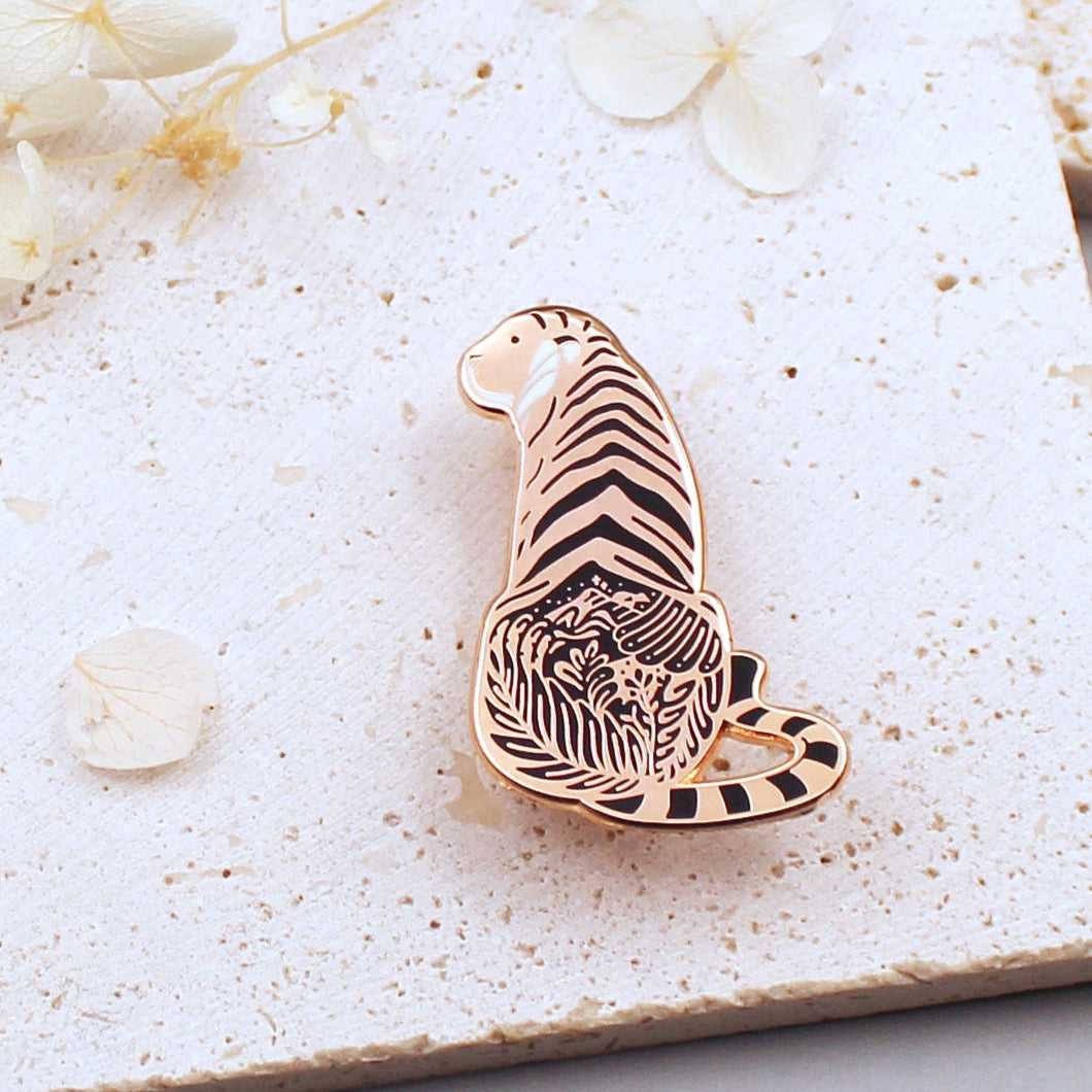 Tiger Enamel Pin (Sunda Tiger) Brooches & Lapel Pins