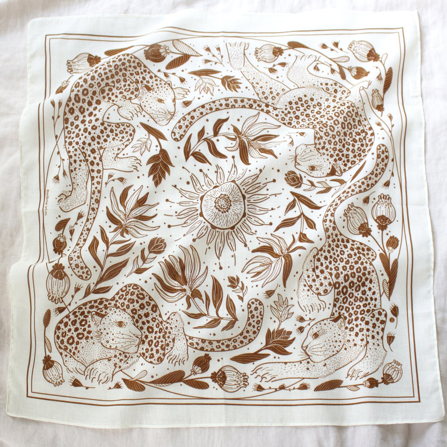 Leopard, and the Sun Bandana Scarf (Off-White/ Redesigned)