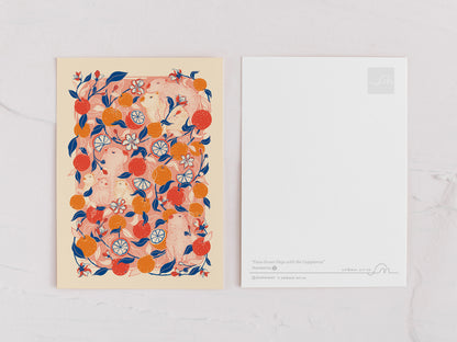 Yuzu-Sweet Days with the Capybaras Art Print