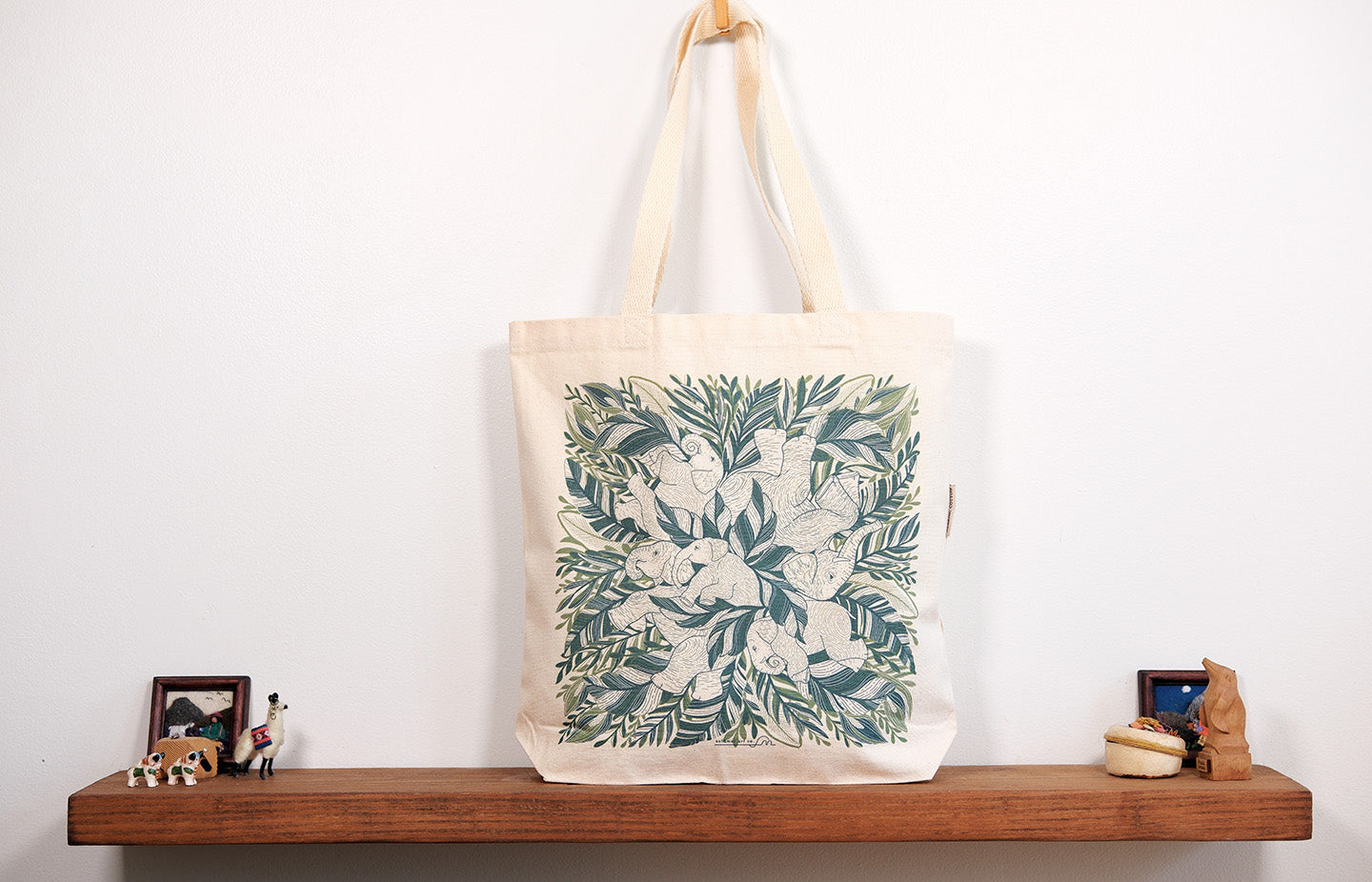Elephant, "Siesta" Canvas Tote Bag