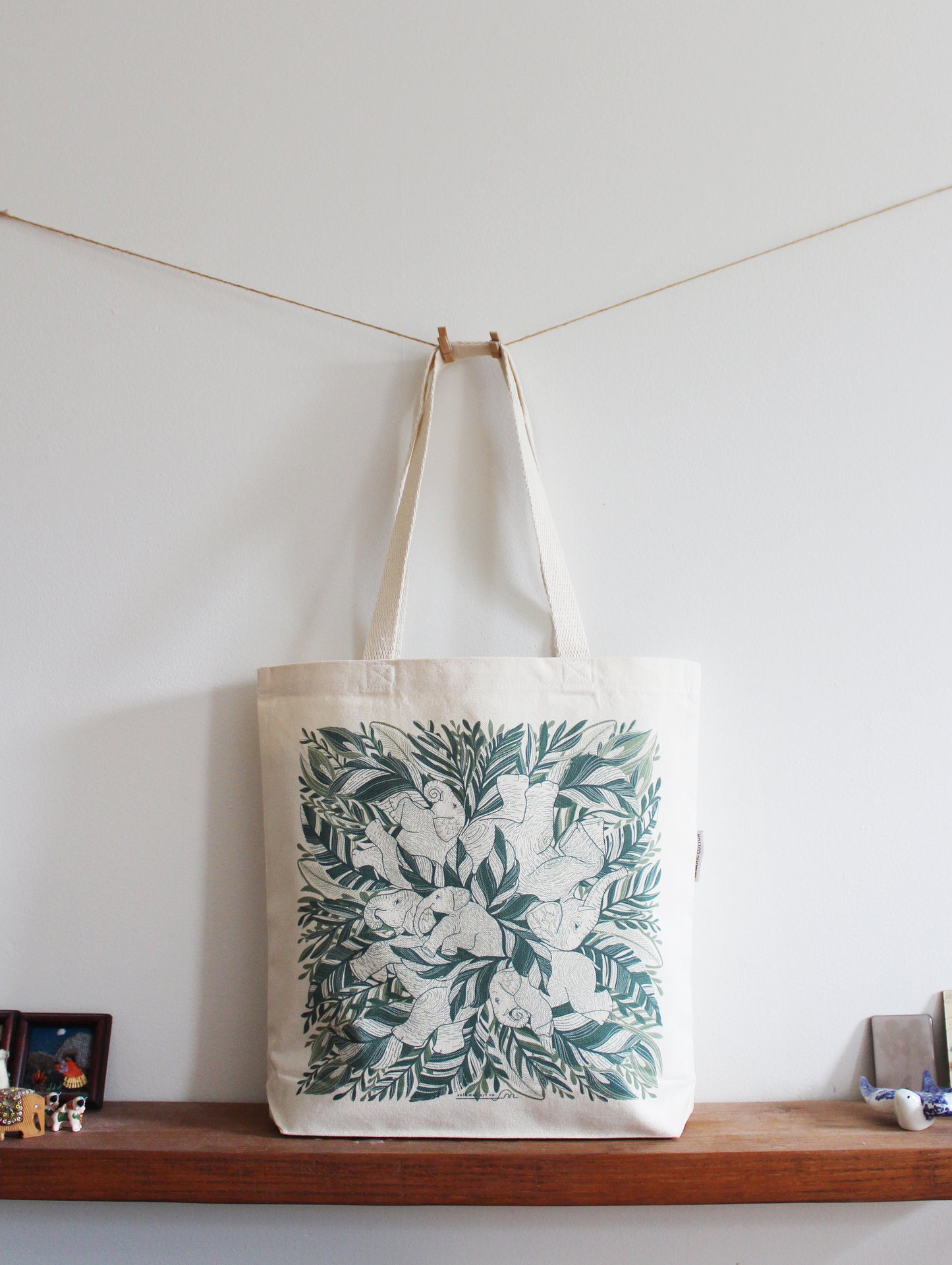 Elephant, "Siesta" Canvas Tote bag