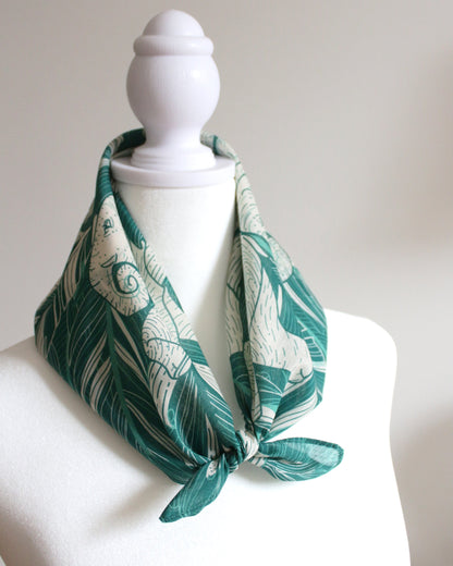 Elephant, "Siesta" Bandana Scarf (Green)