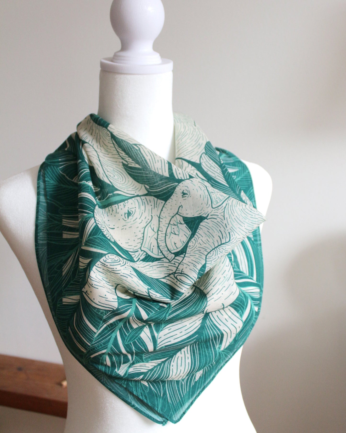 Elephant Tote bag + Bandana Scarf Set