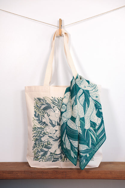 Elephant, "Siesta" Canvas Tote Bag