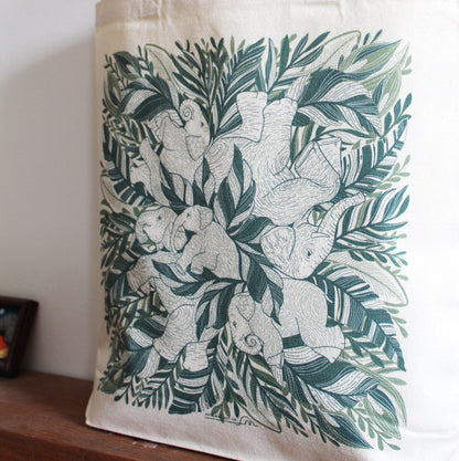 Elephant, "Siesta" Canvas Tote bag