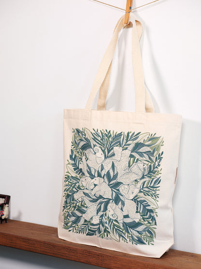 Elephant, "Siesta" Canvas Tote Bag