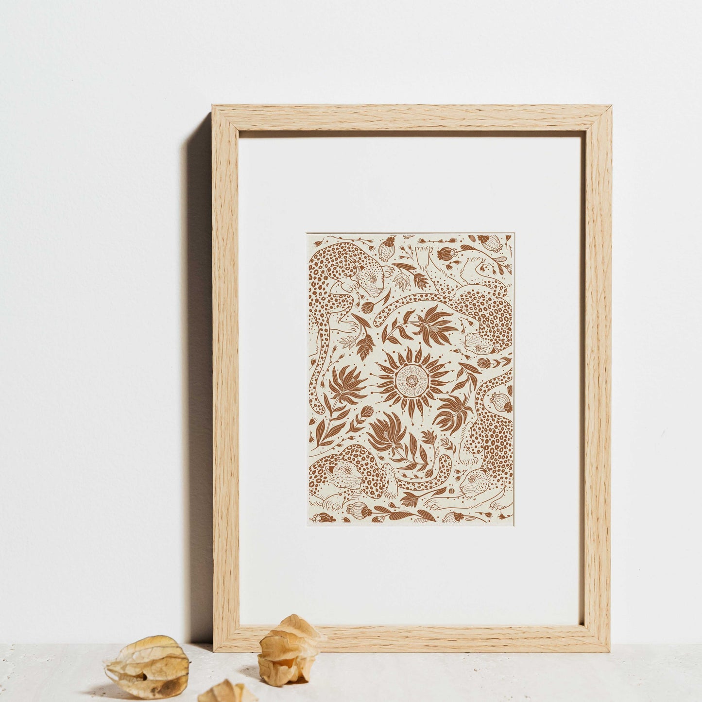 Leopard, and the Sun Art Print  Postcard