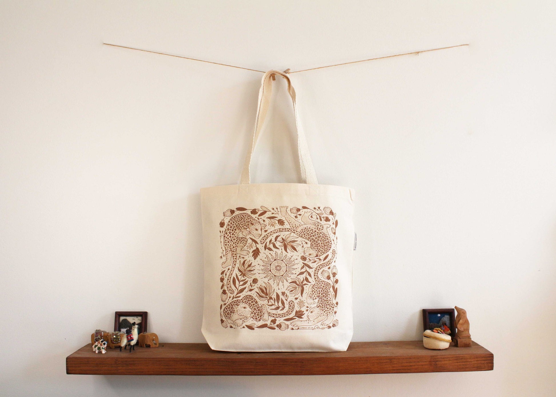 Leopard, and the Sun Canvas Tote Bag Tote bag