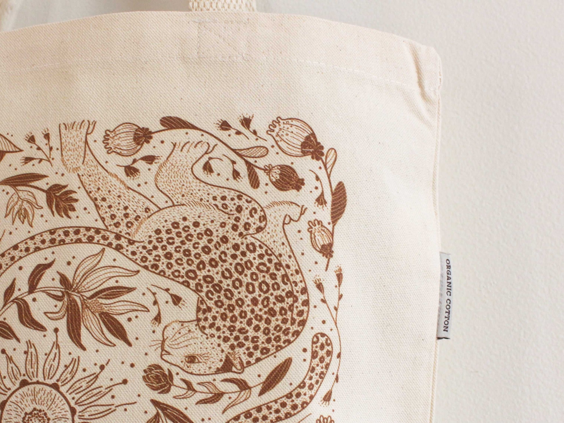 Leopard Tote Bag + Bandana Gift Set (Off-white) Tote bag
