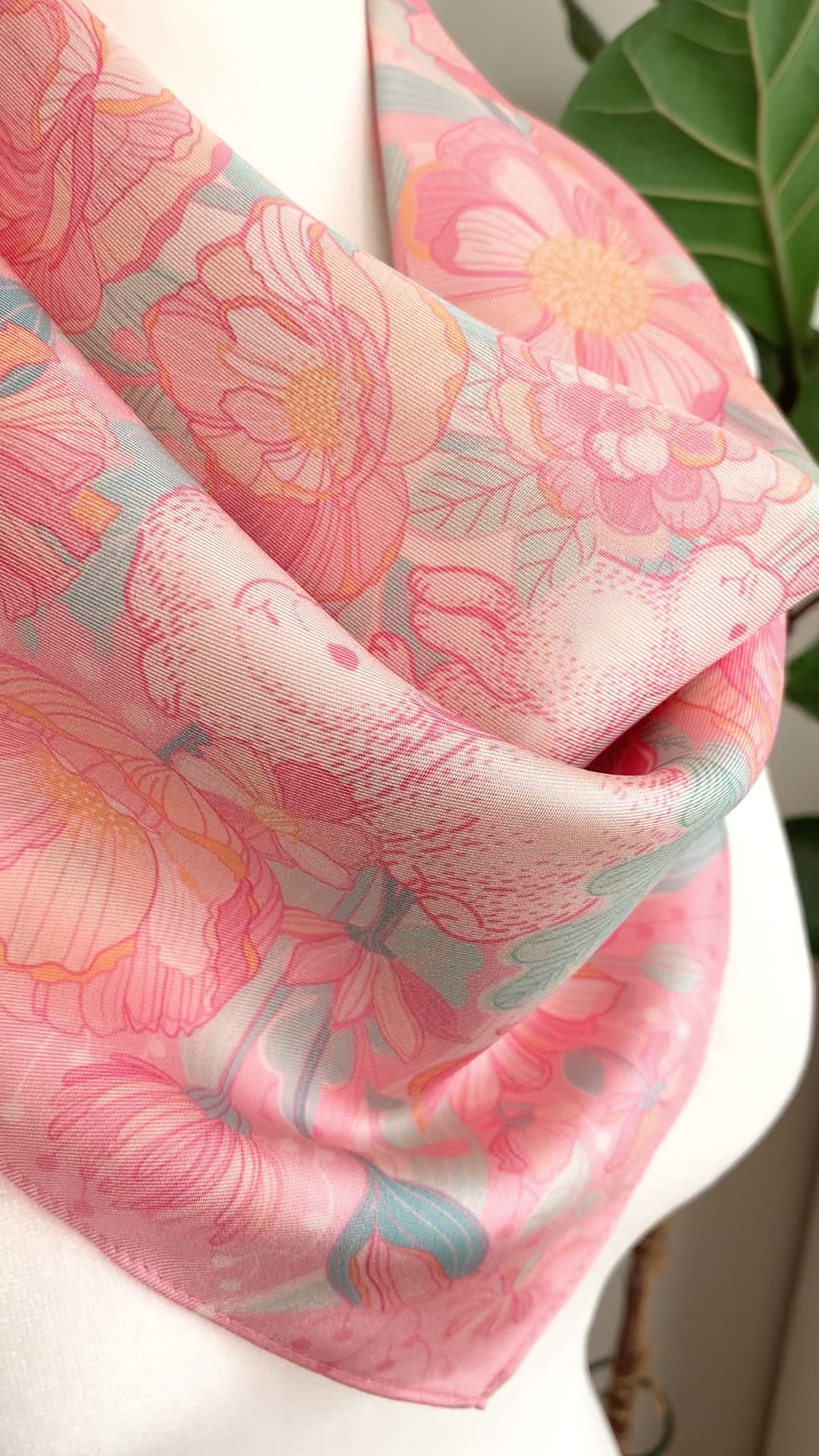 ■ENGBROX■ heart and sparkle twilly silk scarf3 colors EBSF heart and sparkle twilly silk scarf_3 colors - ENGBROX | 60