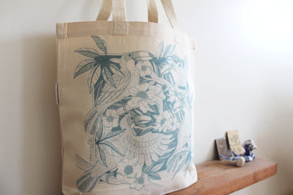 Toucan in the Floral Jungle Canvas Tote bag