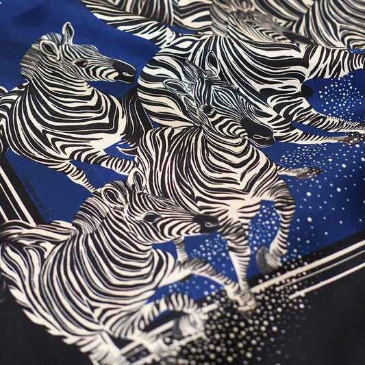 Zebra, "New Beginning" Silk Twill Scarf
