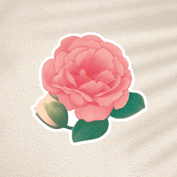 Rose Sticker 03/ Flower Sticker /Retro Flower Sticker /Vintage Flower Sticker/ Set of 3 Flower Stickers/ Waterproof, Durable Sticker