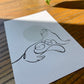 Sea Lion line drawing Postcard