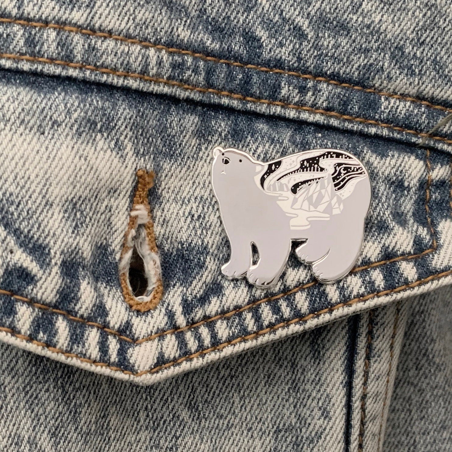 Polar Bear enamel pin