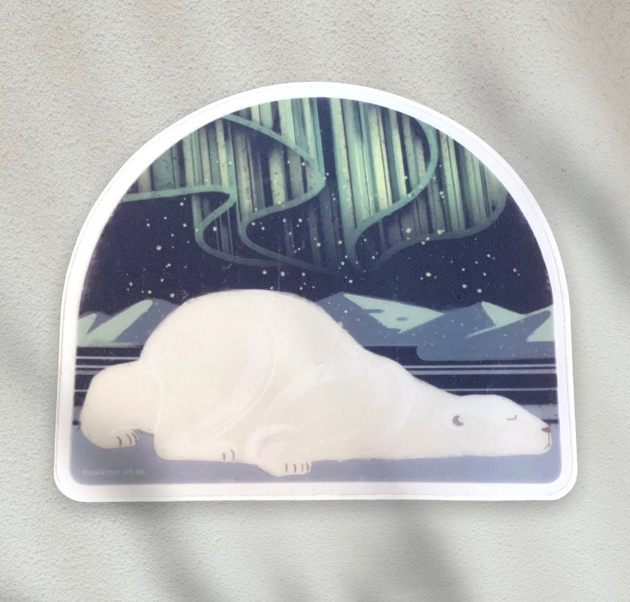 Polar Bear enamel pin + Sticker Set