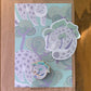 Snow leopard enamel pin + Sticker + Postcard Set