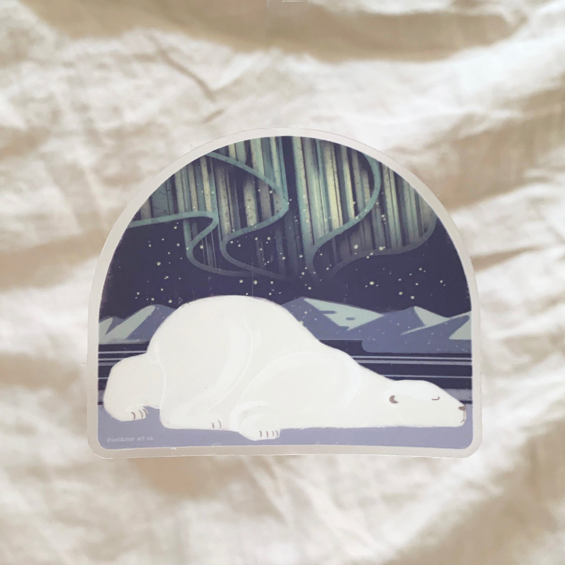 Polar Bear enamel pin + Sticker Set
