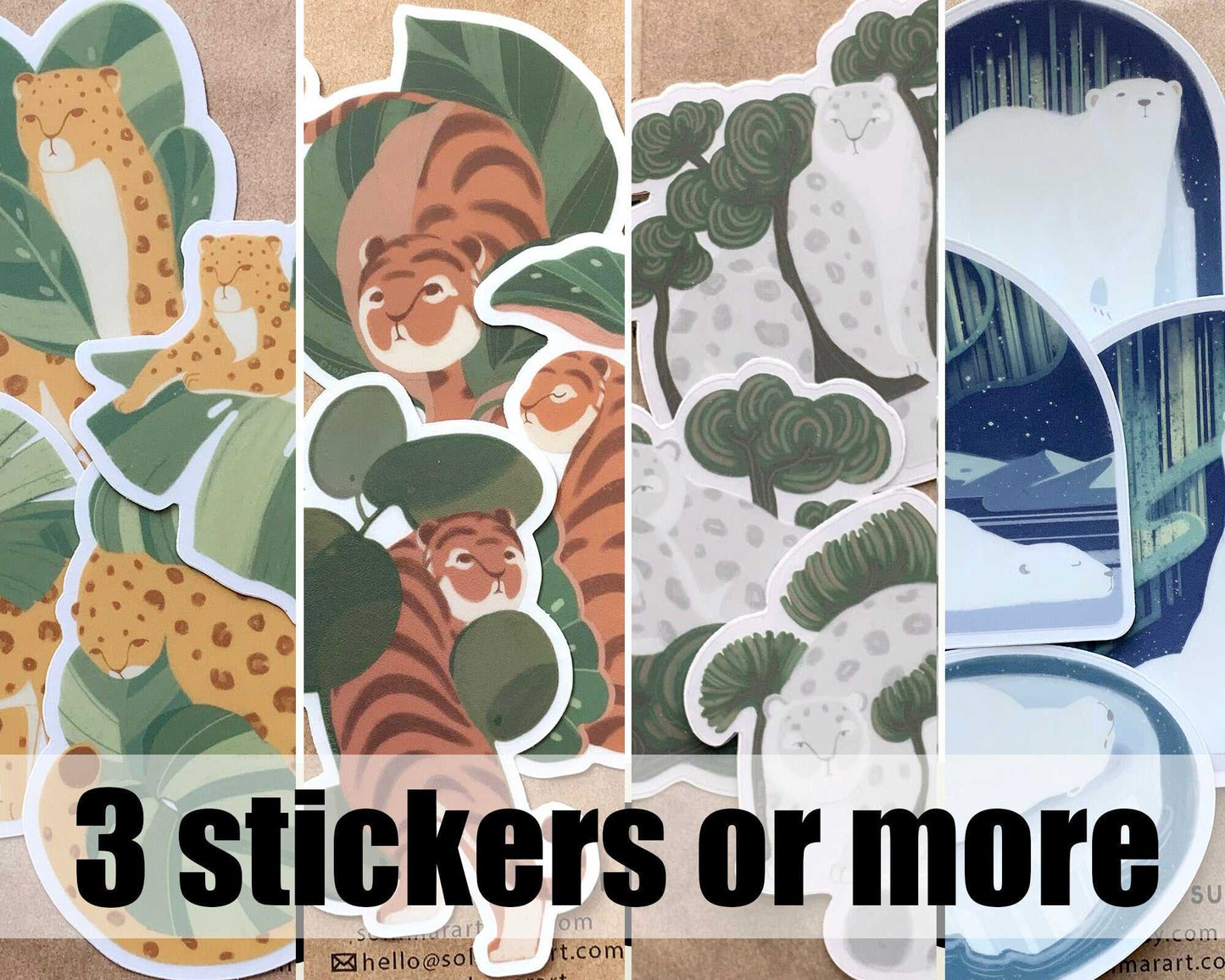Pick 3 Animal Stickers