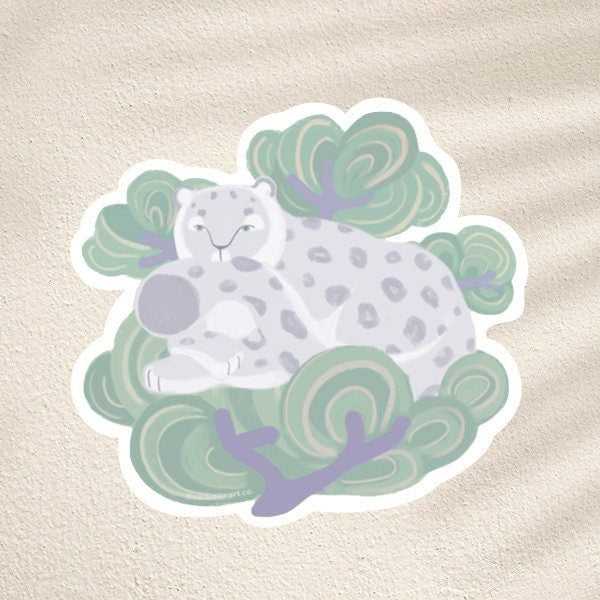 Snow Leopard Sticker 02